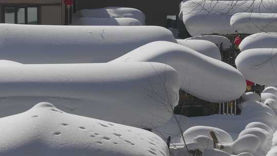 雪乡航拍空镜