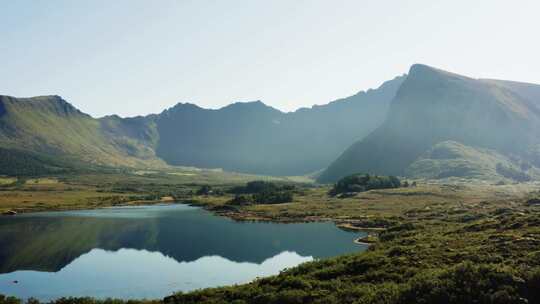 Lofoten，挪威，无人机，山