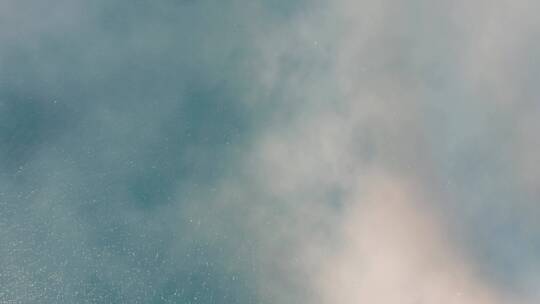 航拍海域上空的云雾视频素材模板下载