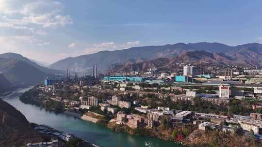 攀枝花钒钛钢铁厂攀钢集团航拍4K