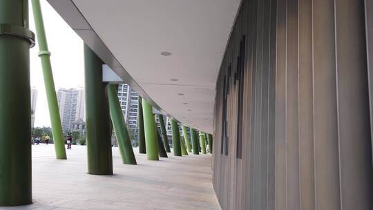 宝安体育馆 新中心区三大标志性建筑之一视频素材模板下载