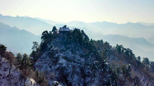 航拍陕西南五台山景区