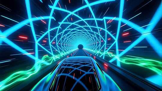 超级高铁隧道穿梭4K