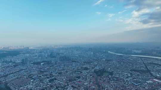 泉州500米高空视角航拍市区丰泽区鲤城区