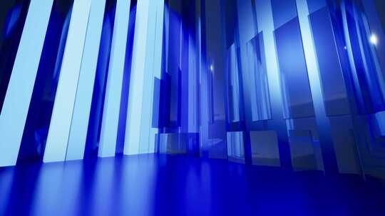 3d蓝色玻璃抽象背景