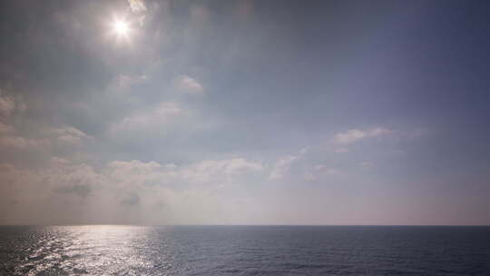 渡船海地中海海水平静波浪蓝色视频素材模板下载