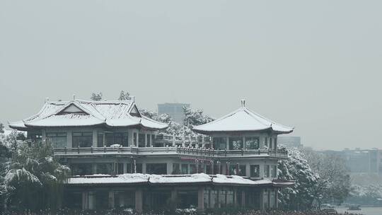 杭州西湖风景区雪景