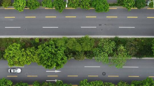 城市公路车流航拍