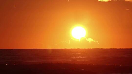 海平面大海夕阳