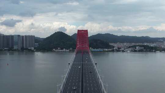 广州南沙明珠湾大桥航拍