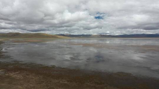 西藏山南哲古湖哲古草原湿地自然风光