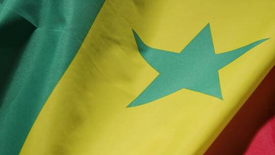 塞内加尔国旗特写视频素材模板下载