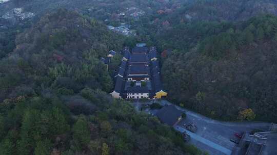 新昌大佛寺西禅寺和万佛塔视频素材模板下载