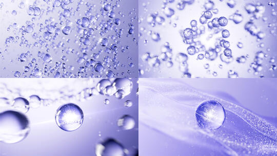 激活细胞渗透皮肤化妆品修复精华分子精华球高清在线视频素材下载