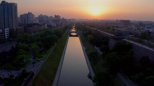 西安城墙护城河