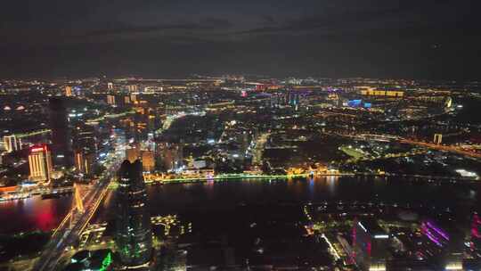 宁波CBD夜景航拍