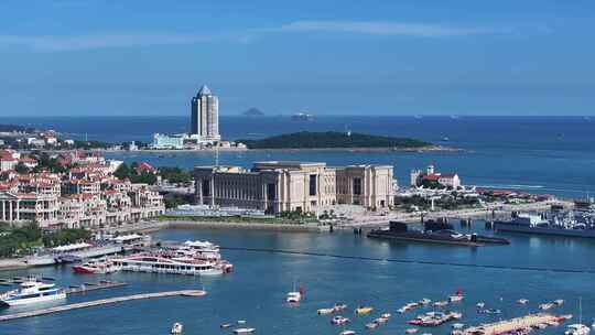 青岛中国人民解放军海军博物馆航拍