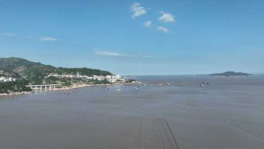 大海边航拍海岸线霞浦海上风景福建海岸线山