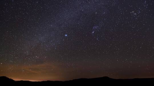 山脉上方星空延时视频素材模板下载