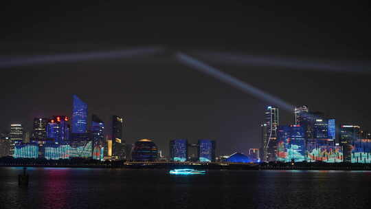 杭州钱江新城夜景灯光秀