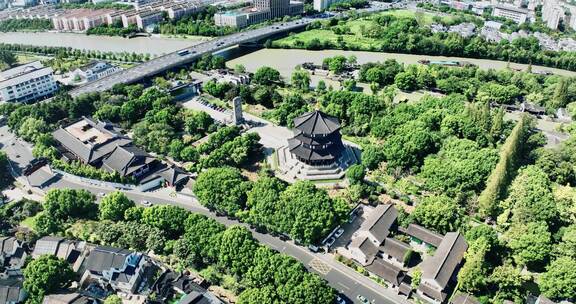 【正版素材】苏州寒山寺京杭运河0718