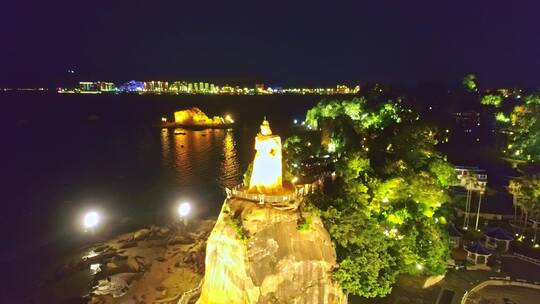 厦门鼓浪屿夜景视频素材模板下载