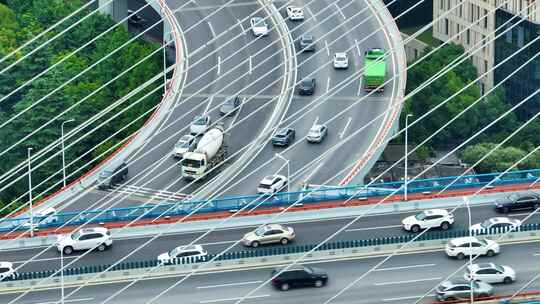 上海市黄浦区黄浦江南浦大桥桥梁汽车车辆车