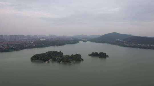 江苏无锡无锡蠡湖国家湿地公园西施庄航拍