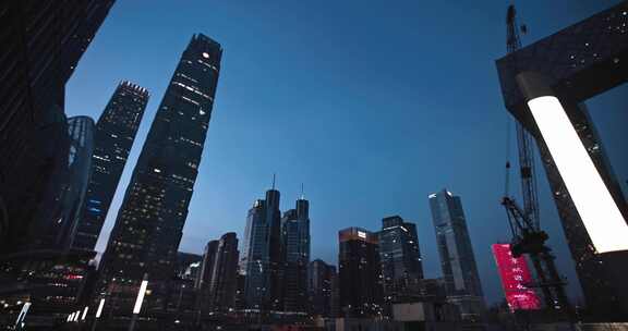 北京国贸中国尊CBD建筑夜景实拍