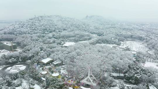 武汉东湖风景区冬季雪景风光