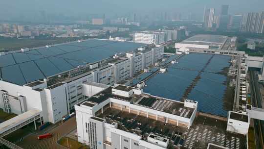 城市企业视频深圳光明华星光电屋顶太阳能板