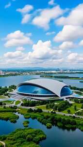 现代建筑户外全景