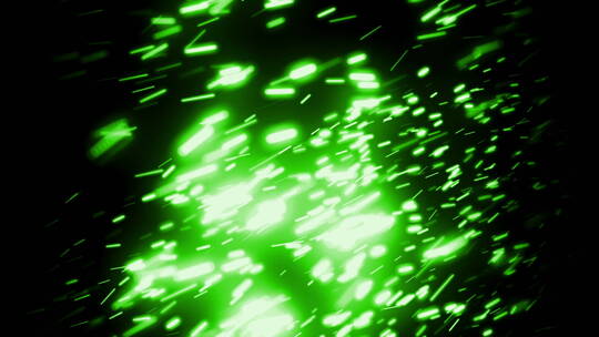 绿色粒子火花