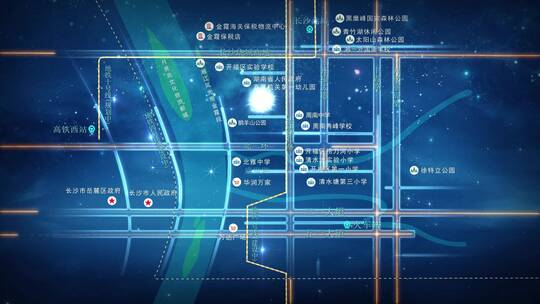 大气星空背景蓝色区位AE视频素材教程下载