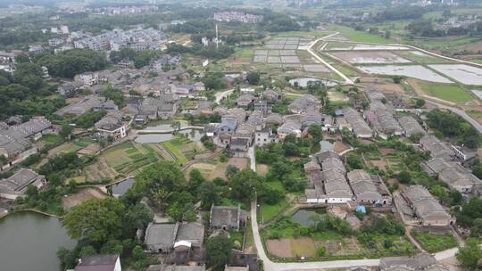 航拍江西吉安燕坊古村4A景区