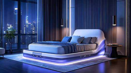 智能卧室：现代设计科技融合舒适睡眠空间