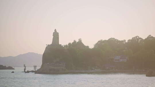 游轮轮船码头厦门出海海浪海绵夕阳日落