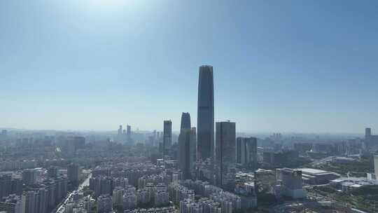 东莞南城地标航拍东莞国贸中心城市建筑风光