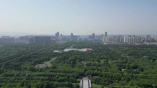 河南洛阳隋唐城遗址植物园航拍视频素材模板下载