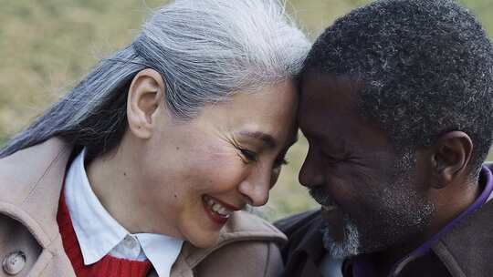 幸福的多种族老年夫妇视频素材模板下载