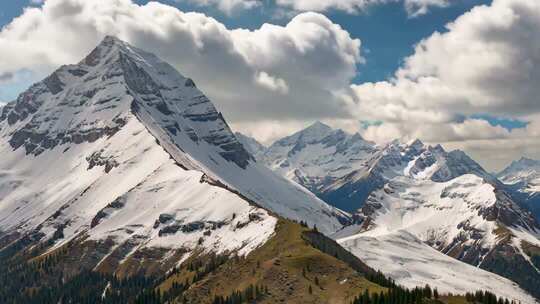 雪山自然风光全景