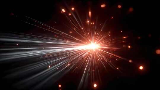 光芒四射能量汇聚中心点