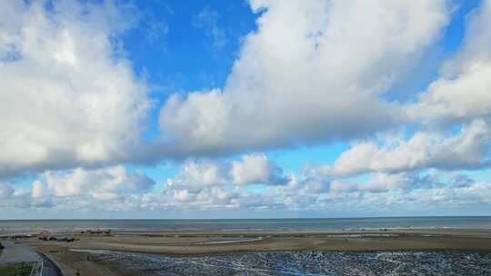 天空蓝天白云自然风景大海海浪海洋波浪