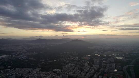 广州银坑岭火炉山白云山朝阳夕阳清晨黄昏