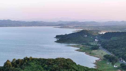 溧阳 天目湖 大溪水库 水电站 乡村晚霞