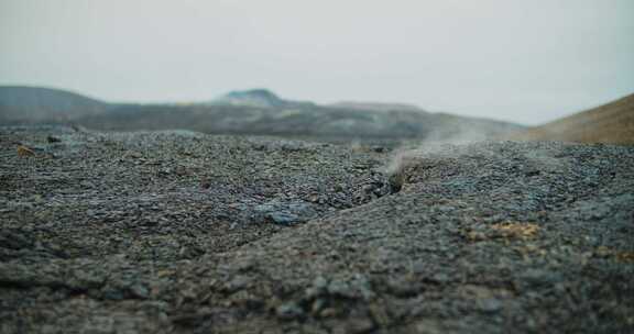 火山，裂缝，蒸汽，地球