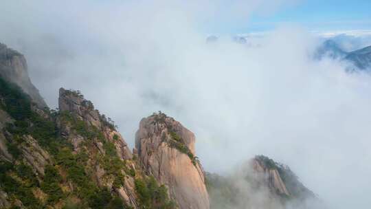 黄山风景区风景视频素材航拍