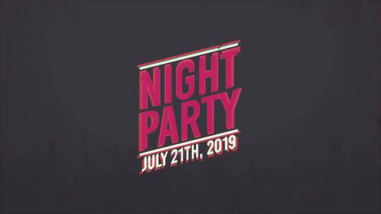 时尚动感晚上聚会的图文展示宣传视频AE模板