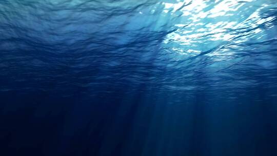 蓝色海底水波光效视频素材
