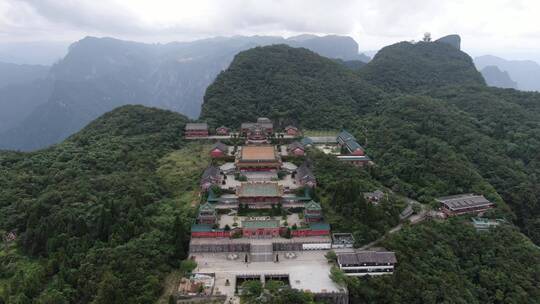 湖南张家界天门山天门山寺航拍